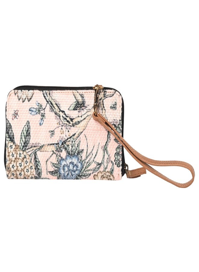 Mona B Zipper Women Wristlet Clutch Ladies Purse Wallet Multi Slot Card Holder Multipurpose Travel Hand Purse (Pink) - Image 2